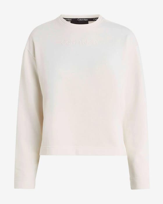 Sudadera Calvin Klein Terry CK Sport blanco mujer