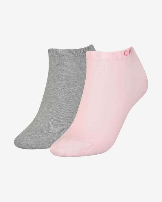 Calcetines Calvin Klein Sneaker rosa palo gris (2 pares)