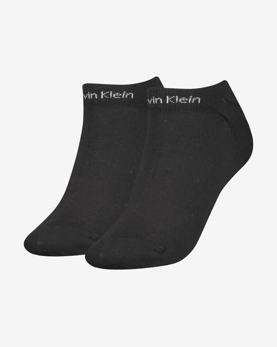 Calcetines Calvin Klein Sneaker Small Logo negro mujer (2 pares)