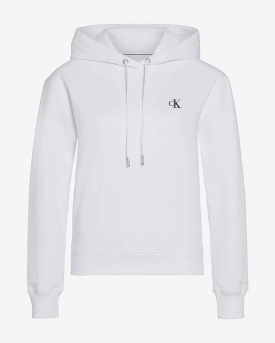 Sudadera con capucha Calvin Klein Jeans Blend Logo blanco mujer