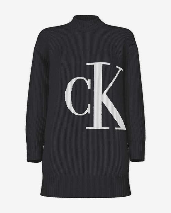 Vestido Calvin Klein Jeans Blown Up Off negro blanco mujer