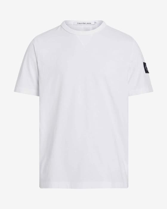 Camiseta Calvin Klein Jeans Badge Crew Regular manga corta blanco