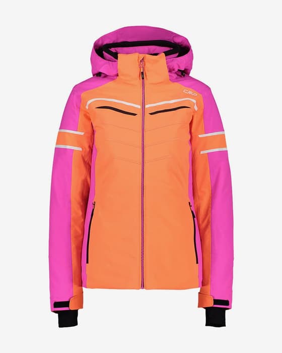 Chaqueta CMP Protect capucha desmontable naranja fucsia mujer