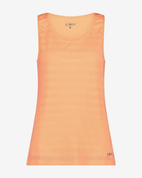 CMP Striped Mesh Sleeveless T-Shirt Orange Women