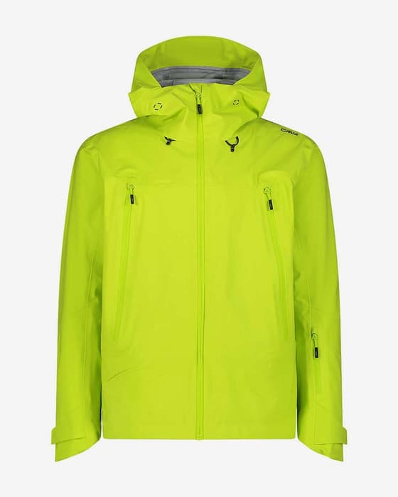 Chaqueta con capucha CMP 3-Layer Unlimitech Shell verde ácido