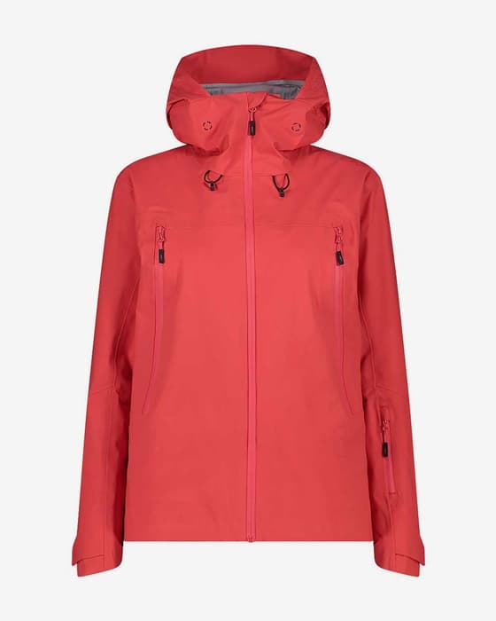 Chaqueta con capucha CMP 3-Layer Unlimitech Shell rojo tomate mujer