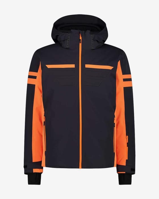 Chaqueta con capucha CMP Twill Ski negro naranja