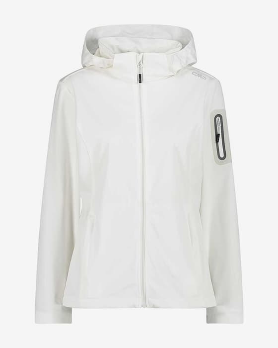 Chaqueta con capucha CMP Light Softshell blanco mujer