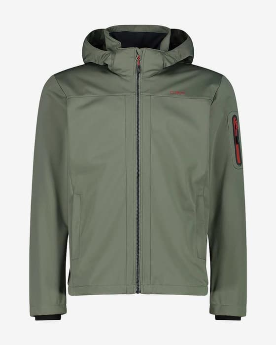 Chaqueta con capucha CMP Light Softshell verde rojo