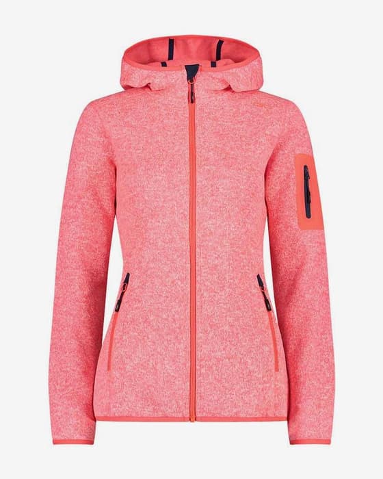 Pile CMP Fix Hood Knitted rosa glitterato donna