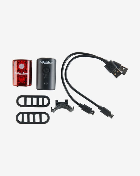 Juego de luces Columbus Outdoor negro rojo