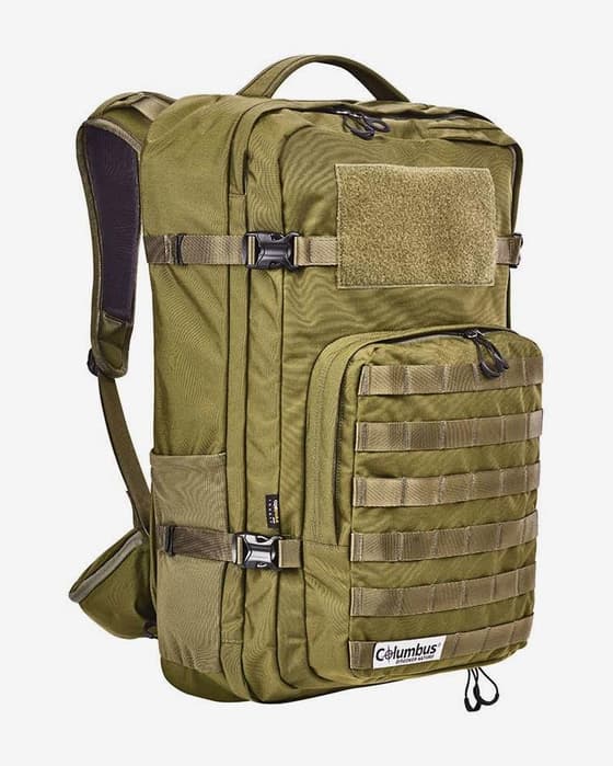 Mochila Columbus Outdoor Travel con Wash Bag 30L marrón