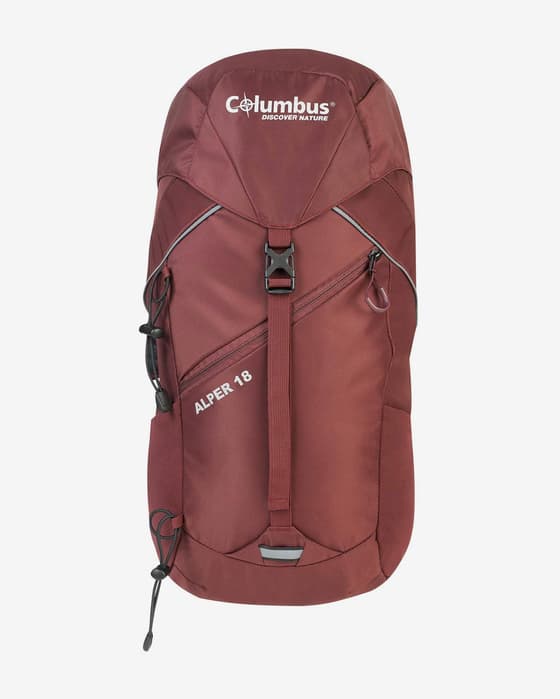 Mochila Columbus Outdoor Alper 18L rojo granate