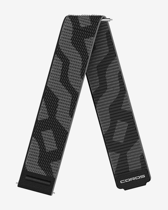 Coros PACE Pro Nylonband; 22 mm schwarz