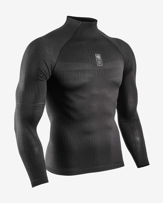 Camiseta interior Compressport 3D Thermo 110g manga larga negro