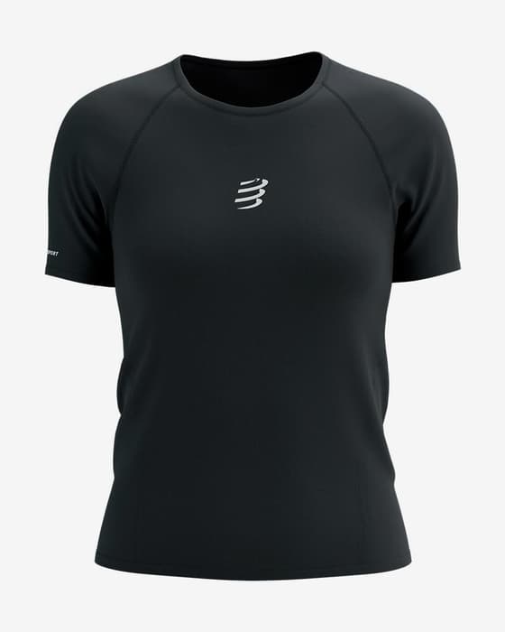 Camiseta Compressport Trail Racing manga corta negro mujer