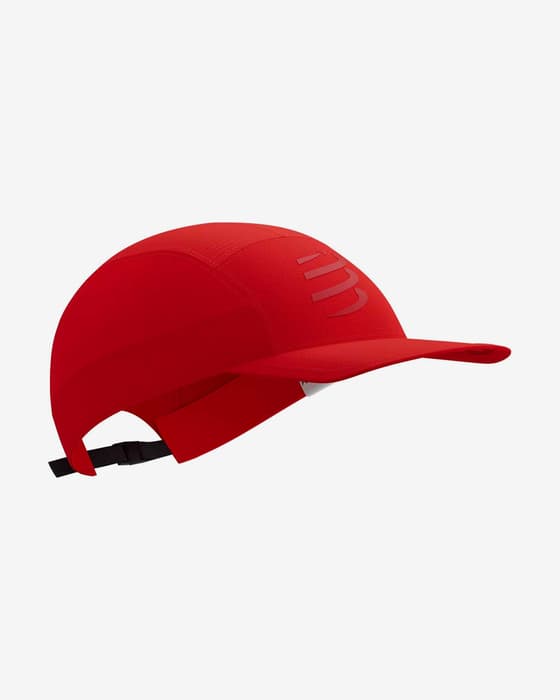 Gorra Compressport 5 Panel Light rojo anaranjado
