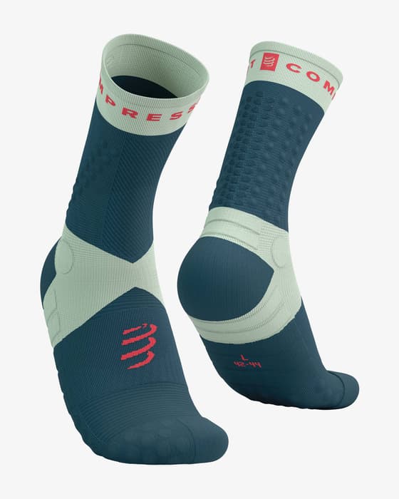 Calcetines Compressport Ultra Trail v2.0 azul oscuro verde claro