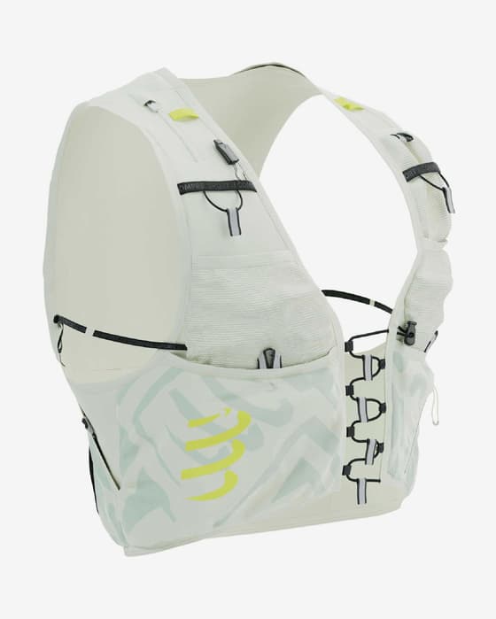 Chaleco hidratación Compressport UltRun S Pack Evo 10L blanco