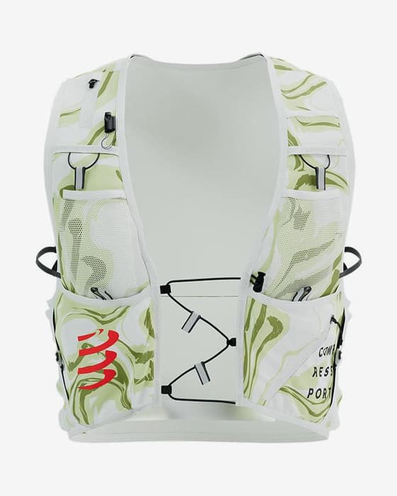 Chaleco hidratación Compressport UltRun Evo 10L blanco verde