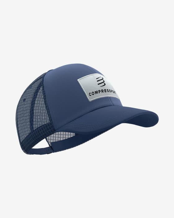 Gorra Compressport Trucker 6P azul indigo