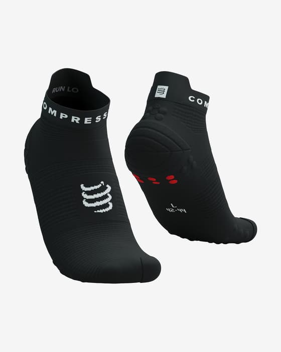 Calcetines Compressport Pro Racing v4.0 Run Low negro blanco rojo