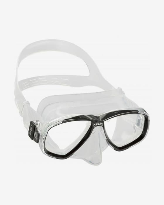 Cressi Perla Diving Goggles white black with clear lenses