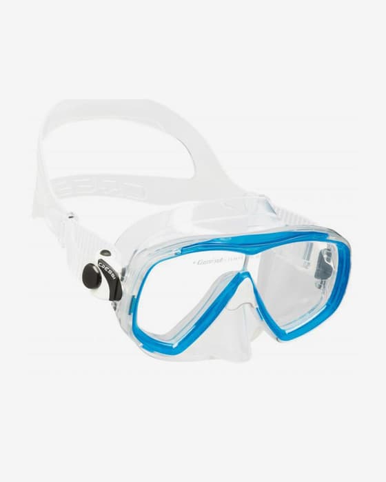 Máscara de mergulho Cressi Estrella branco azul com lentes transparentes