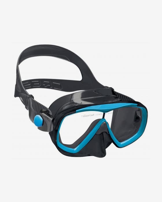 Máscara de buceo Cressi Estrella negro azul con lentes transparentes