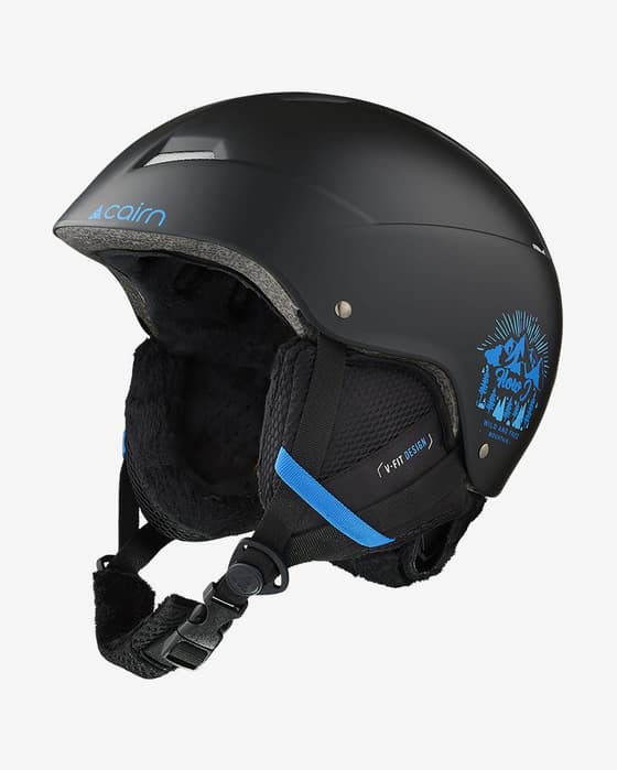 Casco Cairn Flow negro azul eléctrico infantil