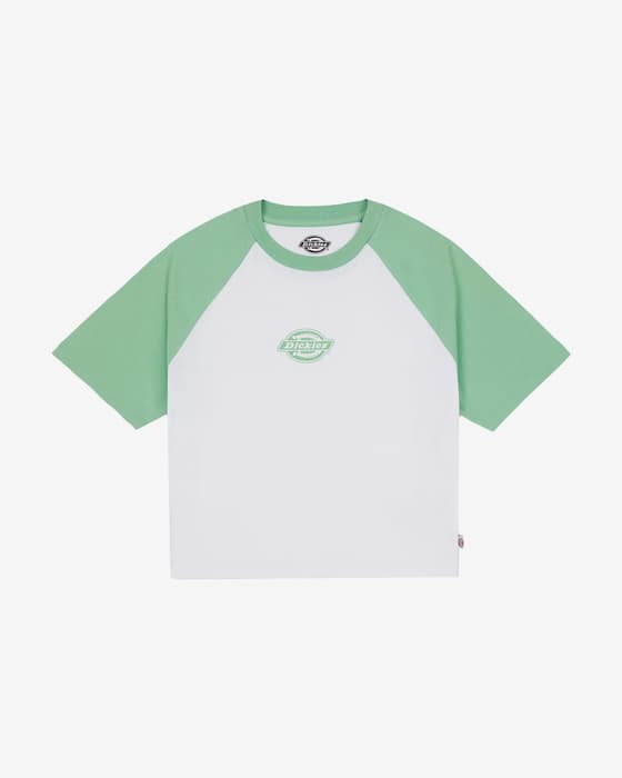 Camiseta Dickies Sodaville manga corta blanco verde claro mujer
