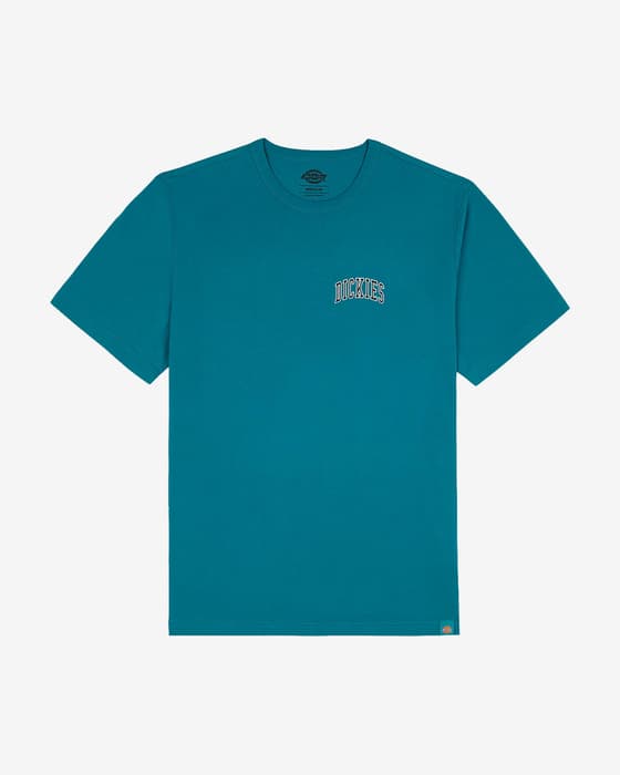 Camiseta Dickies Aitkin Logo manga corta azul claro negro
