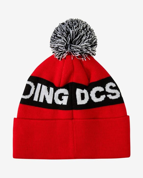 Gorro DC Shoes Chester rojo negro infantil