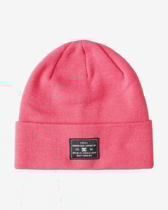 DC Shoes Label Beanie Black Pink Women 