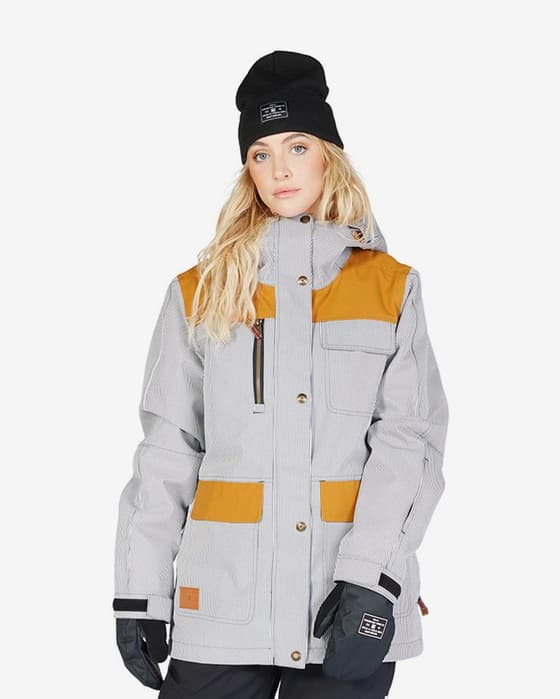 Chaqueta DC Shoes Liberate Snow blanco amarillo mujer