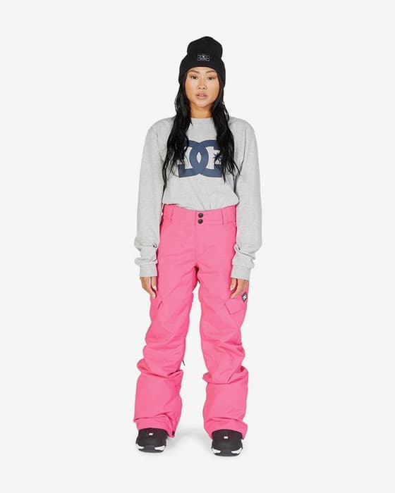 Pantalón largo DC Shoes Nonchalant Snow rosa mujer