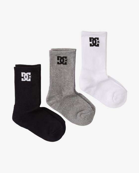 Calcetines DC Shoes Crew (3 pares) gris negro blanco