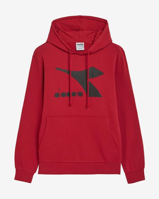 Sudadera con capucha Diadora Chromia Terry rojo negro