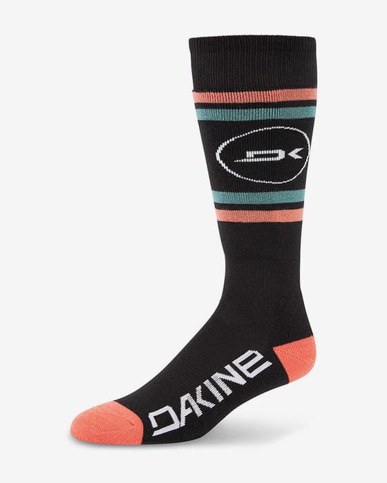 Calcetines Dakine Freeride naranja blanco negro mujer