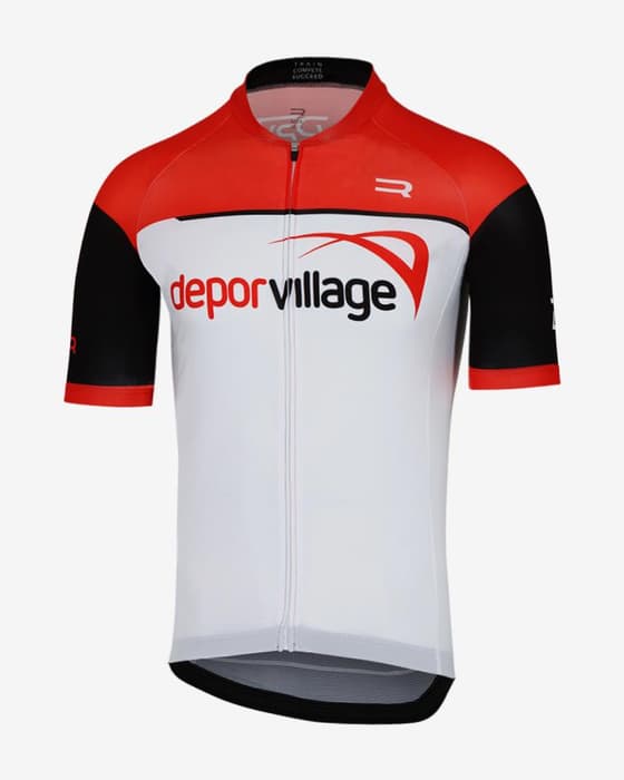 Maillot Deporvillage Brand manche courte blanc rouge noir enfant