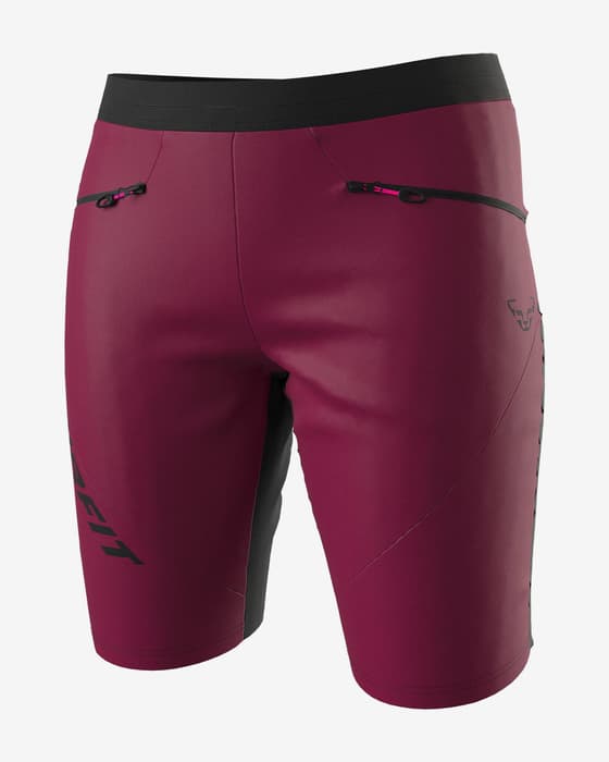 Pantalón corto Dynafit Traverse Dynastretch granate mujer
