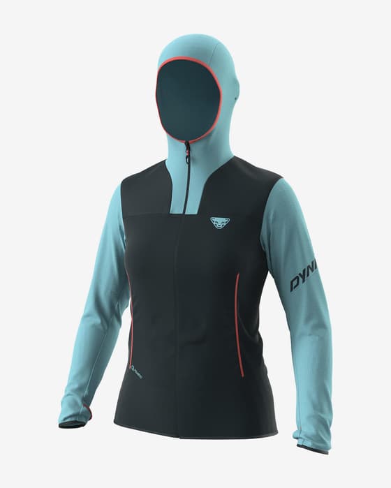 Dynafit Traverse Polartec dunne jas marineblauw lichtblauw dames