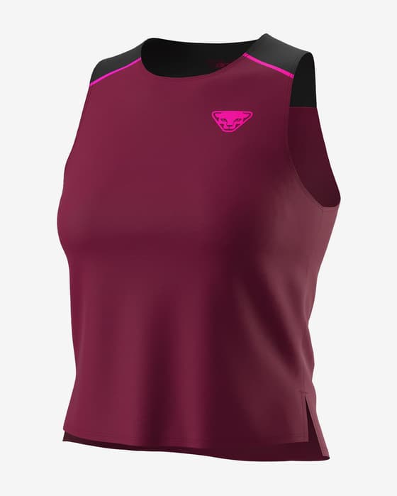 Camiseta Dynafit Sky Crop Top sin mangas lila mujer
