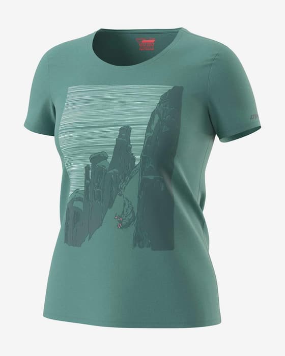 Camiseta Dynafit X S. Charriere manga corta verde turquesa mujer