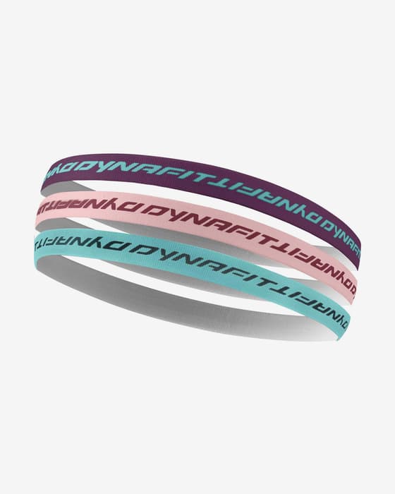 Pack cintas para la cabeza Dynafit Running Hairband granate rosa azul (3 unidades)