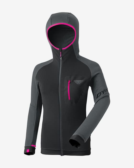 Chaqueta Dynafit Radical Polartec negro gris rosa mujer
