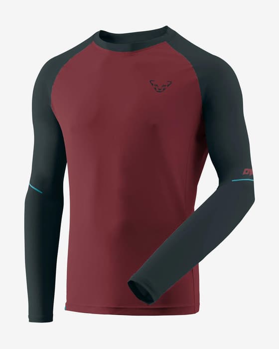 Camiseta Dynafit Alpine Pro manga larga granate azul marino