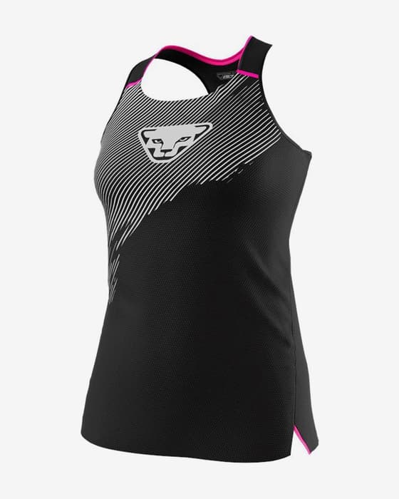 Camiseta Dynafit DNA tirantes negro blanco mujer