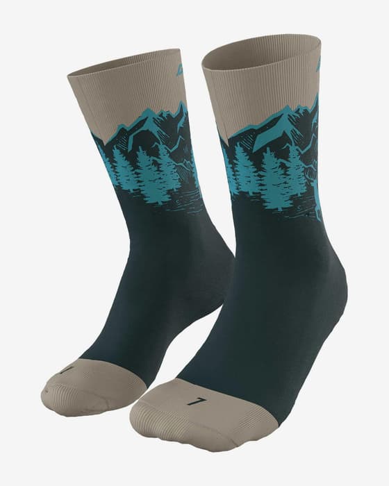 Calcetines Dynafit Stay Fast azul noche beige