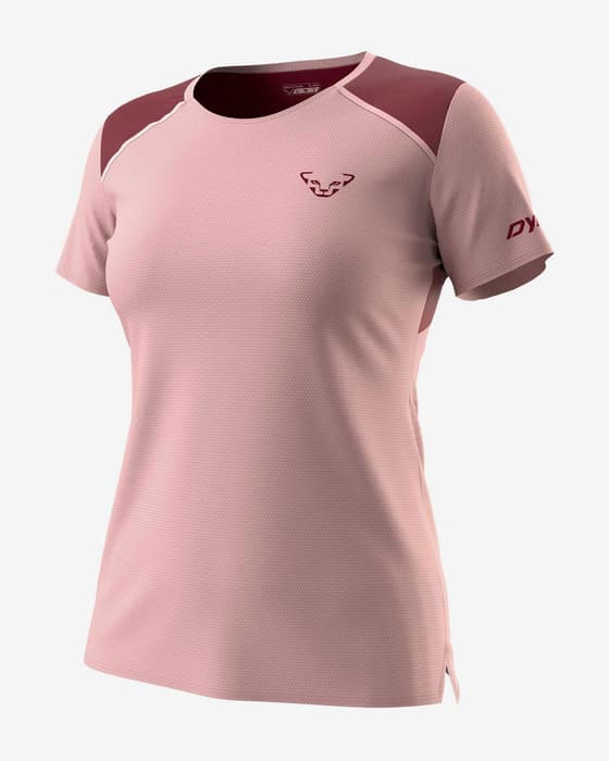 Camiseta Dynafit Sky manga corta rosa granate mujer